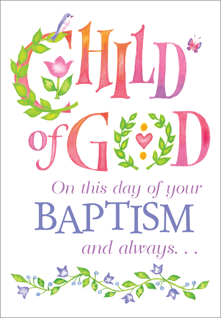 C1605C - Child of God Baptism Card extra