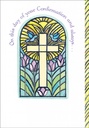 Stained Glass Confirmation Card-C2619C extra