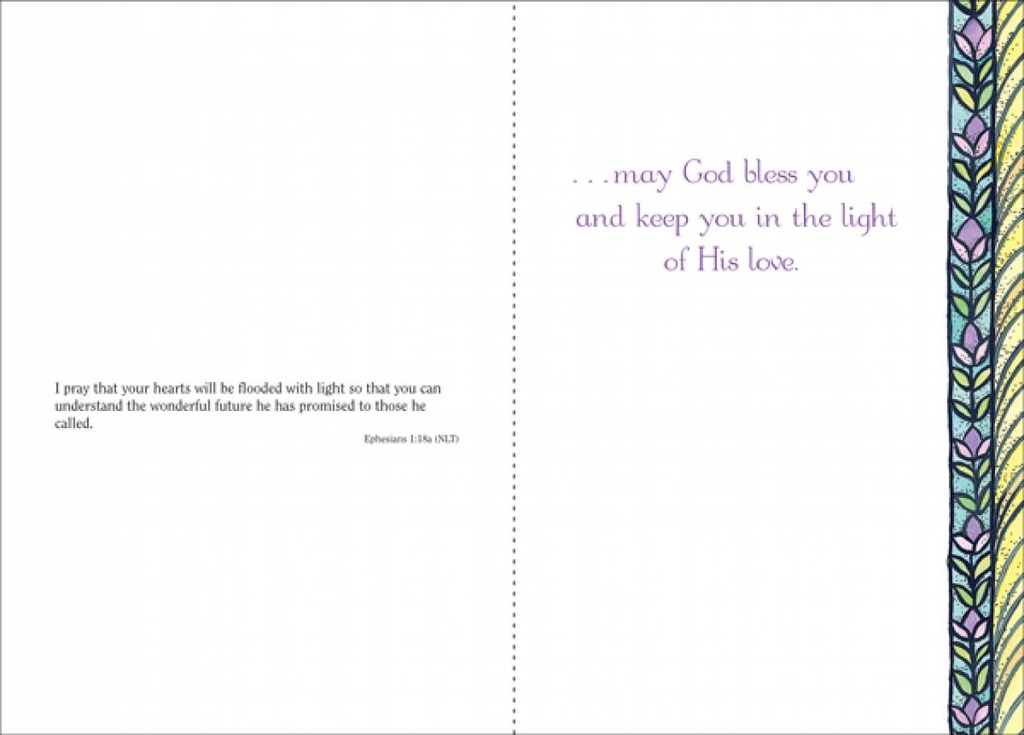 Stained Glass Confirmation Card-C2619C extra