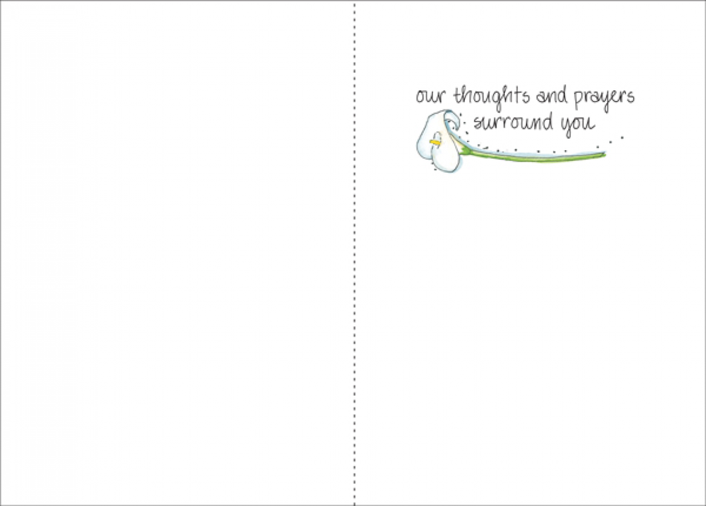 Prayers Surround Sympathy Card-S2209 extra