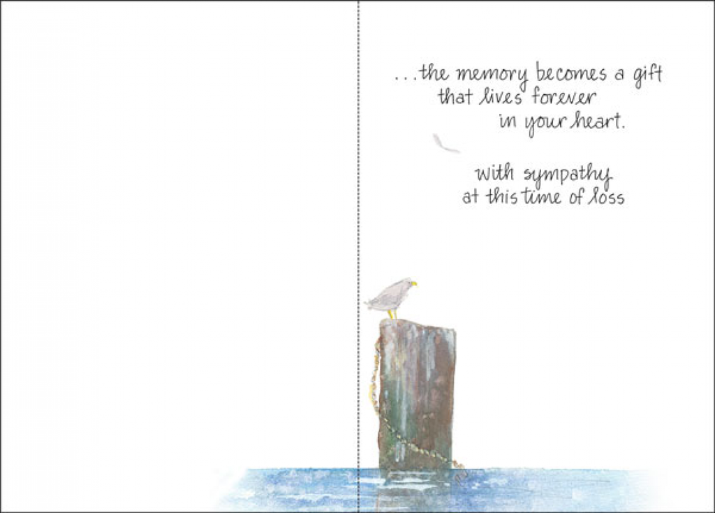 Row Boat Sympathy Card-S4251 extra