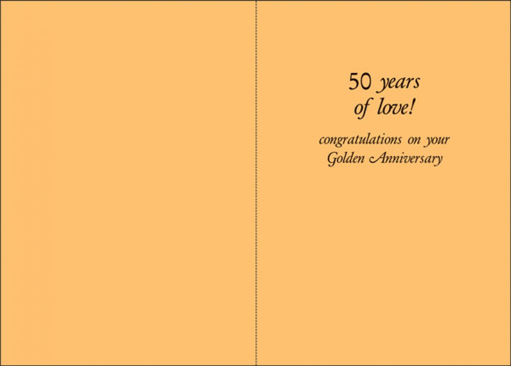 50 Years Anniversary Cards-A2458 extra