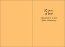 50 Years Anniversary Cards-A2458 extra