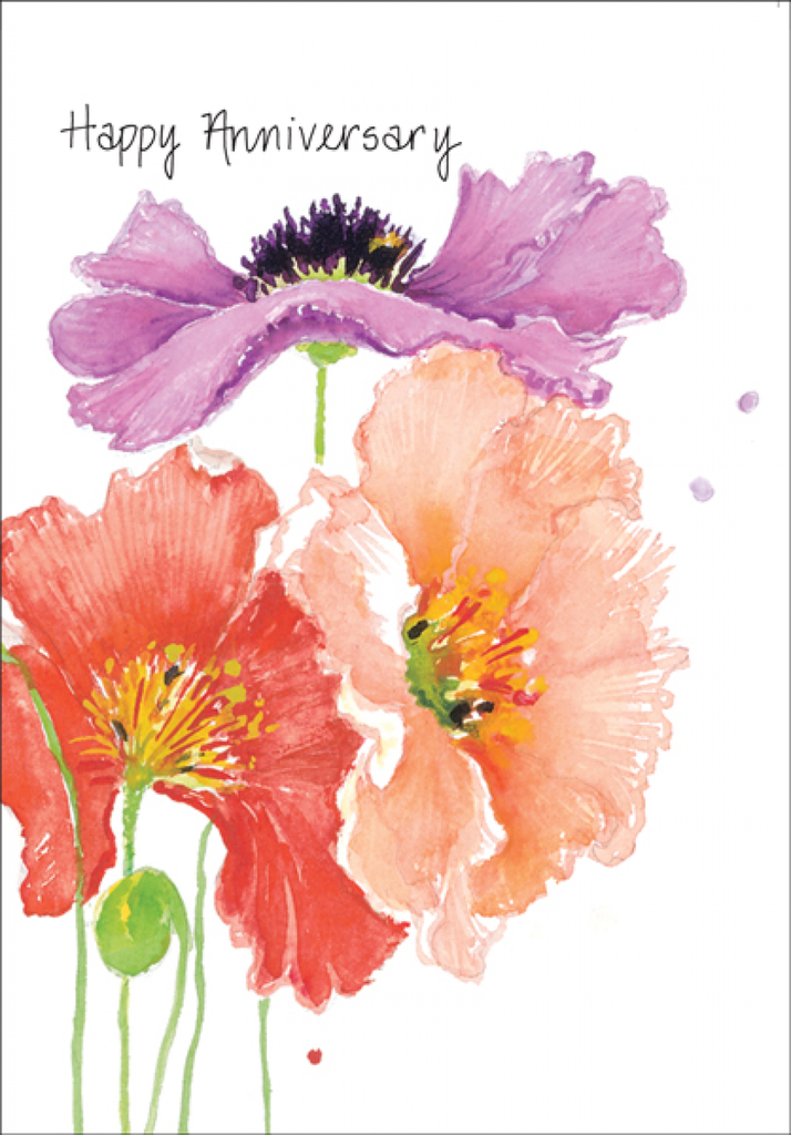 Blossoms Anniversary Card-A4495 extra
