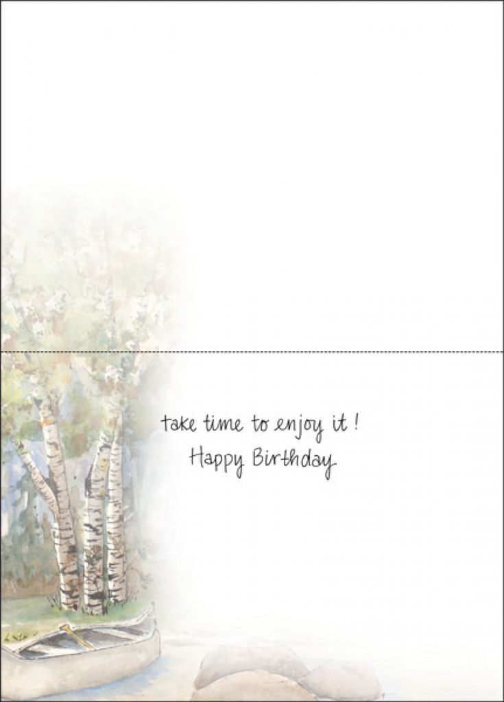 Quaint Cabin Birthday Card extra