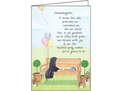 Blessed Granddaughter Graduation Card extra