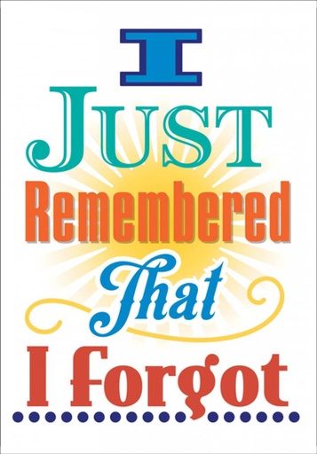 Just Remembered Birthday Card extra