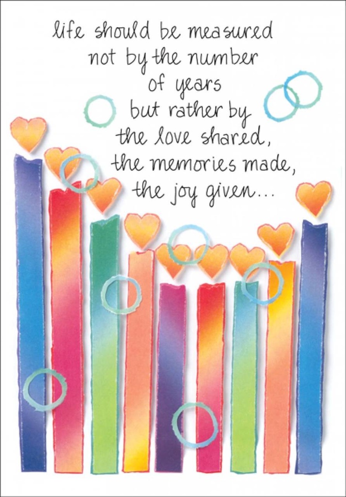 Heart Candles Birthday Card extra