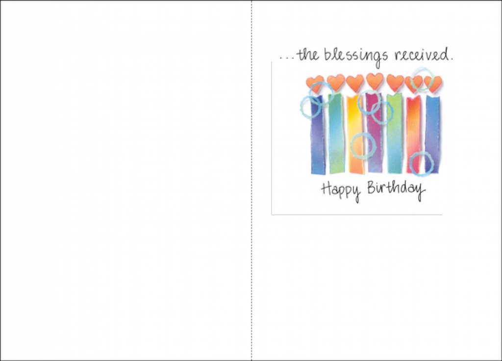 Heart Candles Birthday Card extra