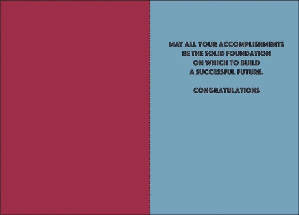 Foundation Unique Graduation Card extra