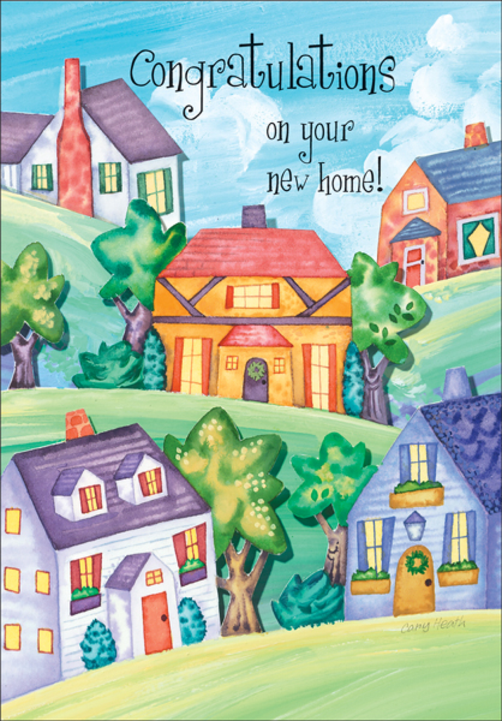 Congratulations Real Estate Home Card H1406 extra