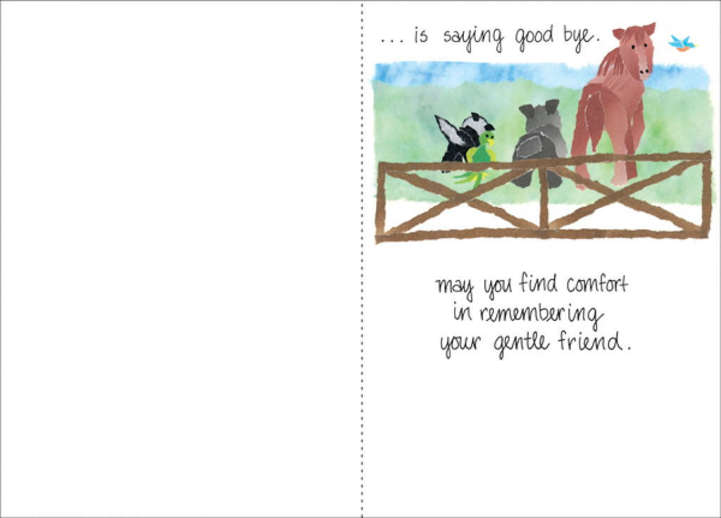 Saying Good Bye Pet Card-G411 extra
