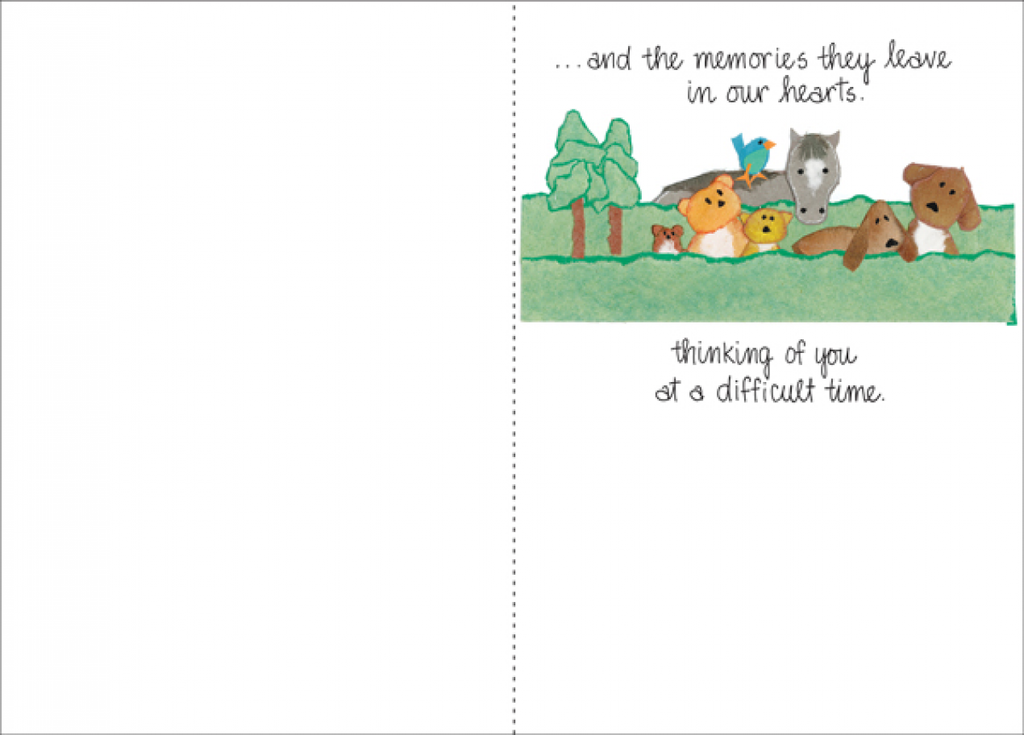 Sadness Loss of Pet Card-P412 extra