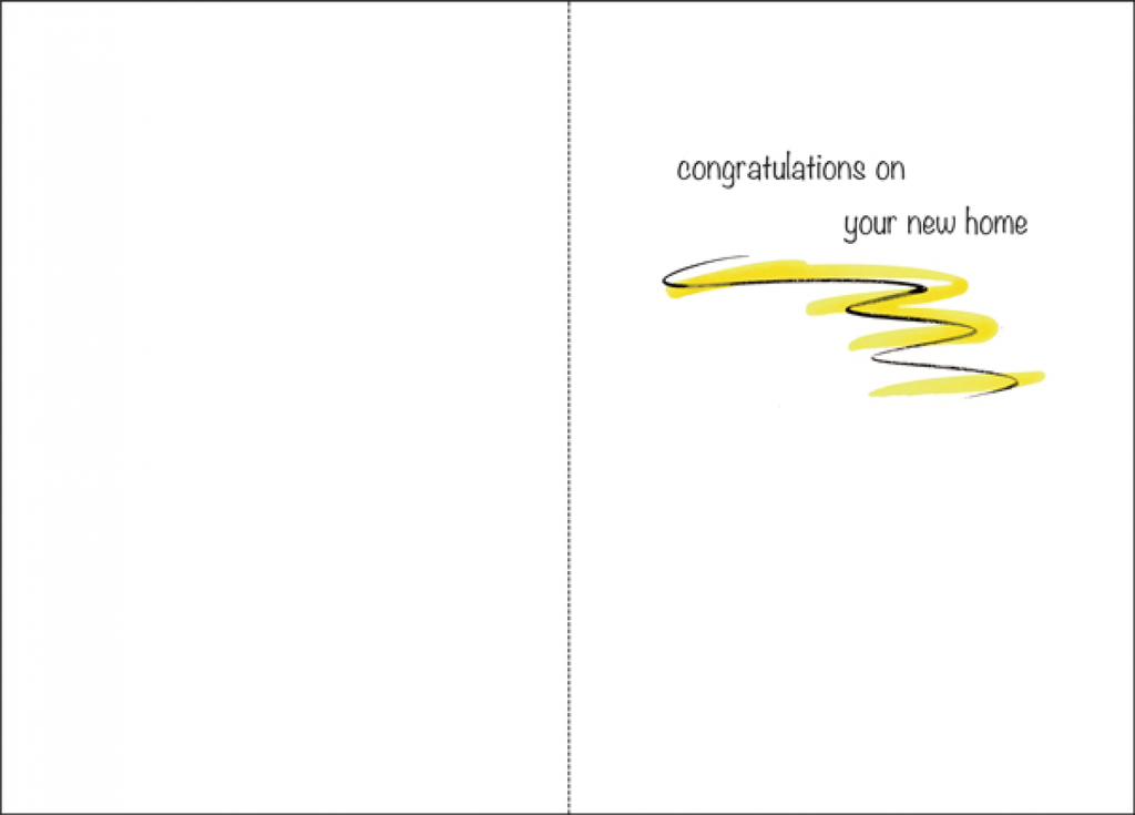 New Home Congratulations Card HF402 extra