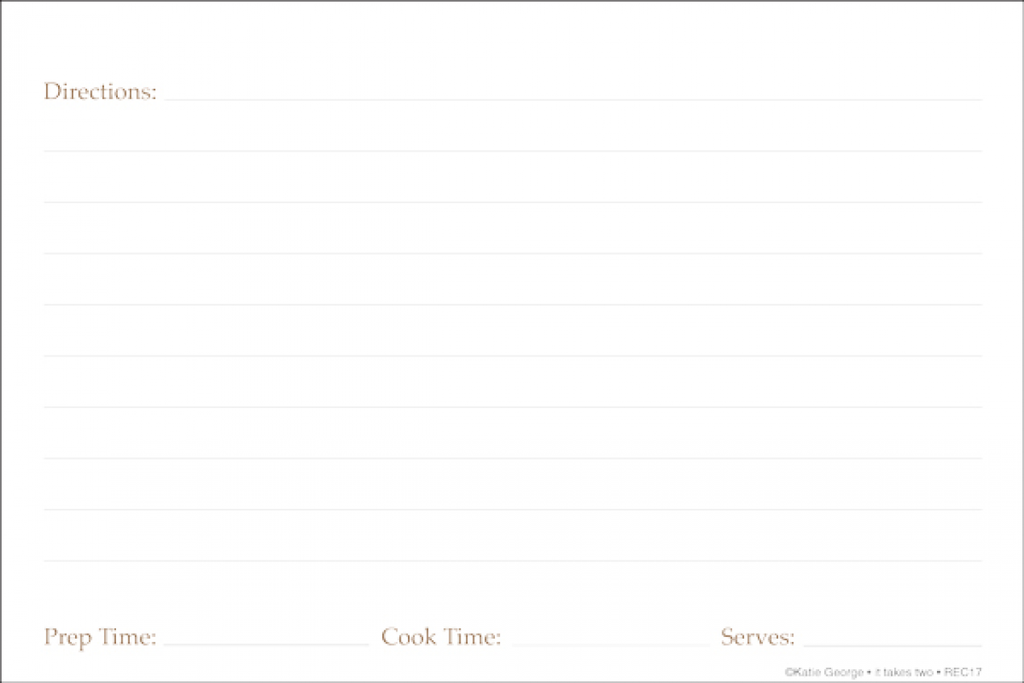 Recipe Card Lighthouse-REC17G extra