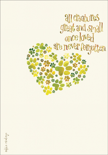 All Creatures Loss of Pet Sympathy Card-PU408 extra