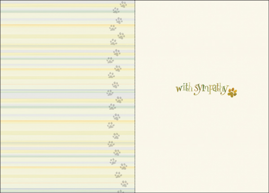 All Creatures Loss of Pet Sympathy Card-PU408 extra