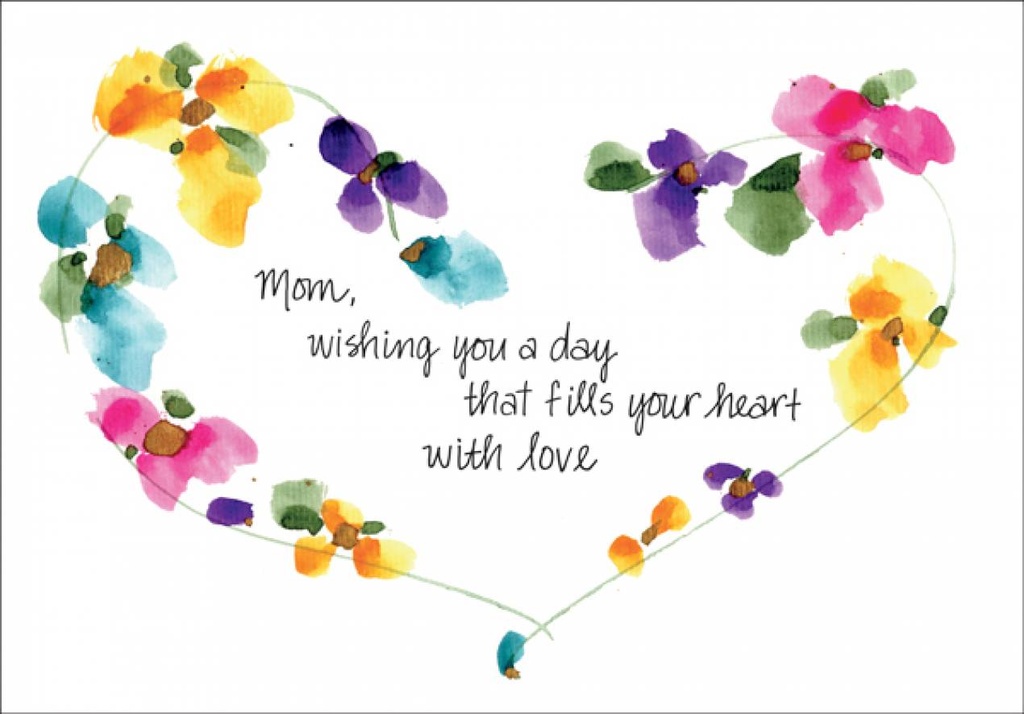 Floral Heart Mother's Day Card extra