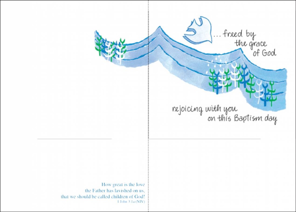 Spirit Dove Baptism Card-C634C extra