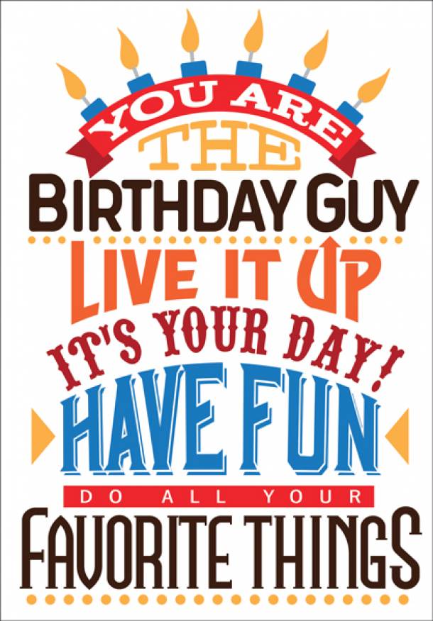 Birthday Guy Card extra