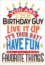 Birthday Guy Card extra