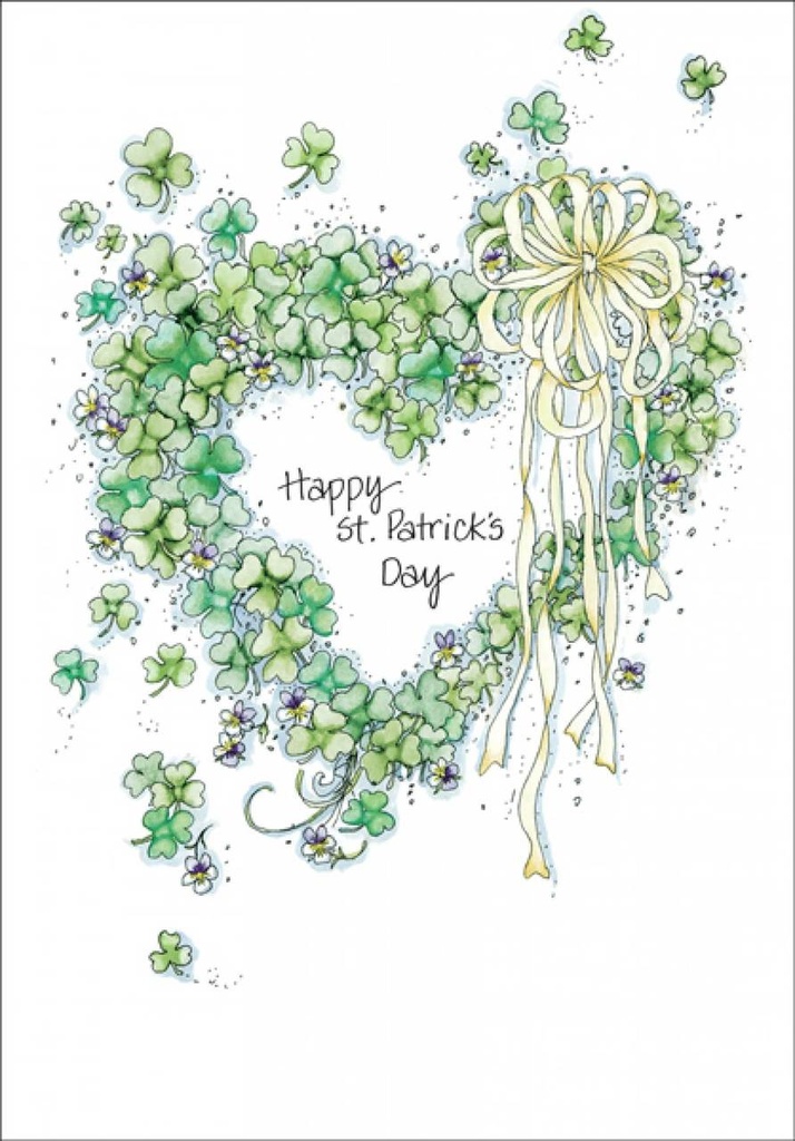 Heart Wreath St. Patrick's Card-SP2850 extra