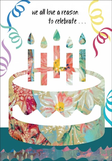 Birthday Cake Confetti Birthday Card extra