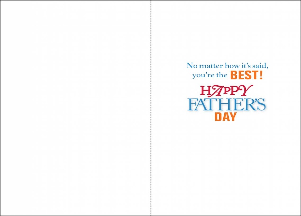 Language of Love Father's Day Card extra