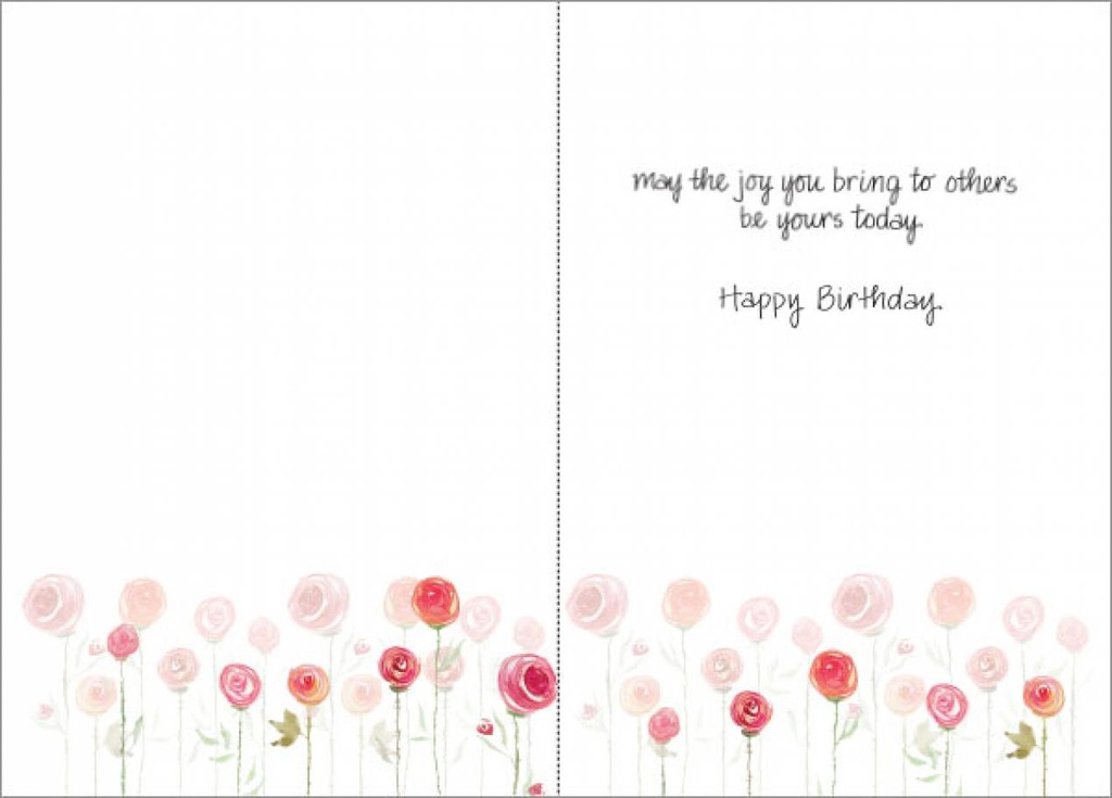 Simple Roses Birthday Card extra