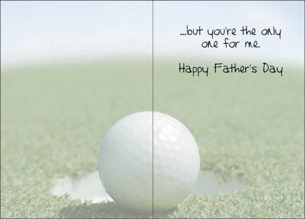 Golf Father's Day Card extra