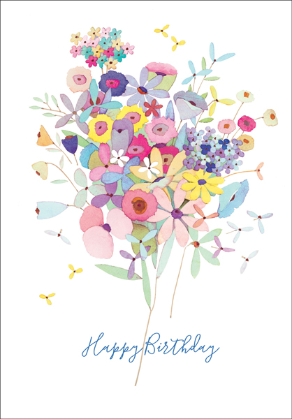 Bouquet of Flowers Birthday Card-BU156 extra