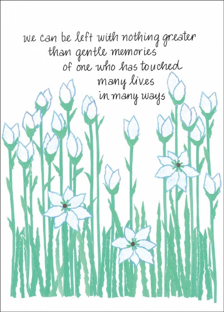 Gentle Memories Sympathy Card-S216 extra