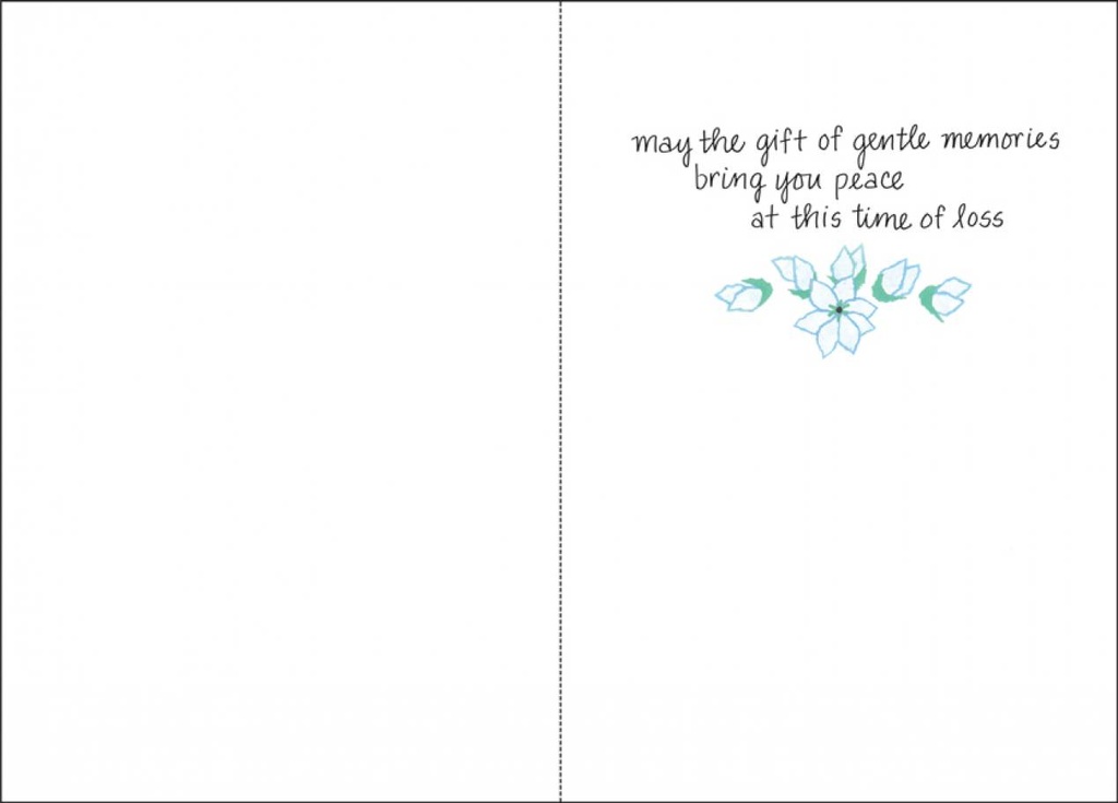 Gentle Memories Sympathy Card-S216 extra