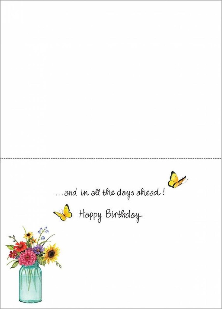 Mason Jar Floral Birthday Card extra