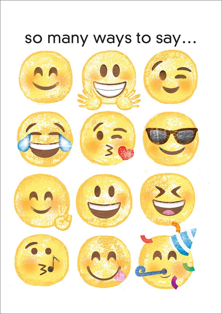Emojis Birthday Card extra