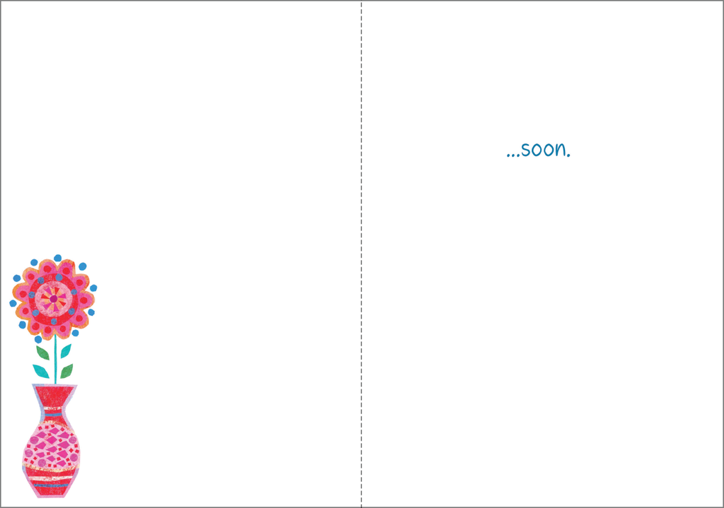 Two Flowers Get Well Greeting Card-GW5506 extra