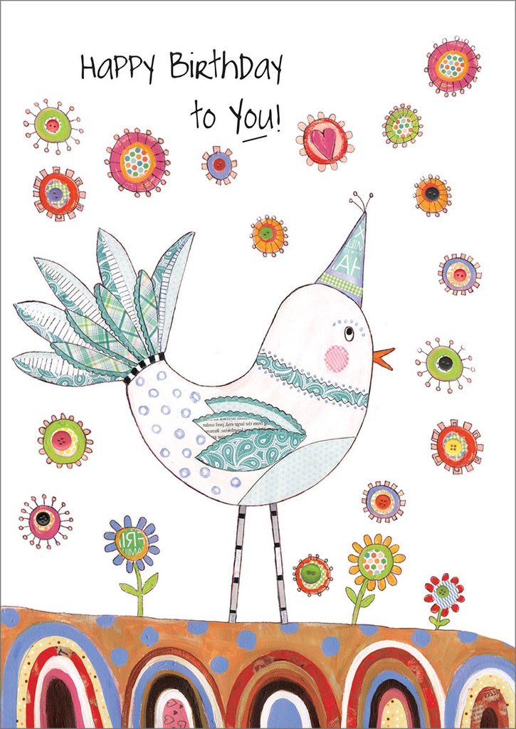 Bird Illustration Birthday Card extra