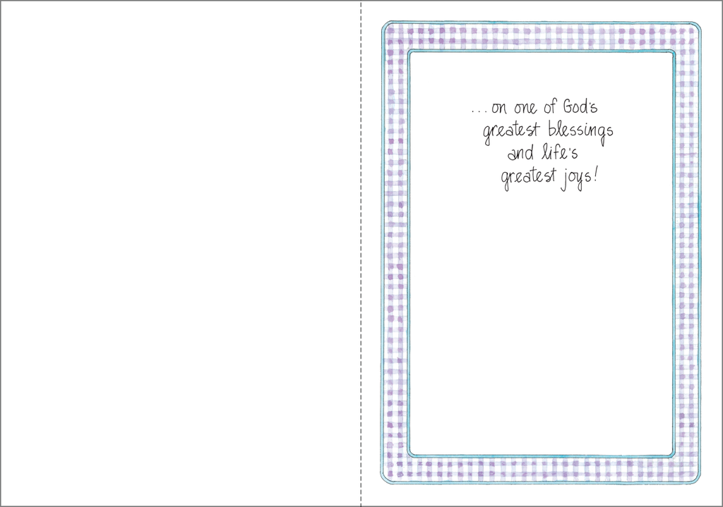 Noah's Ark Baby Greeting Card-BA2610 extra