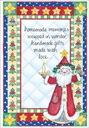 Quilting Santa Christmas Cards, Box of Cards extra