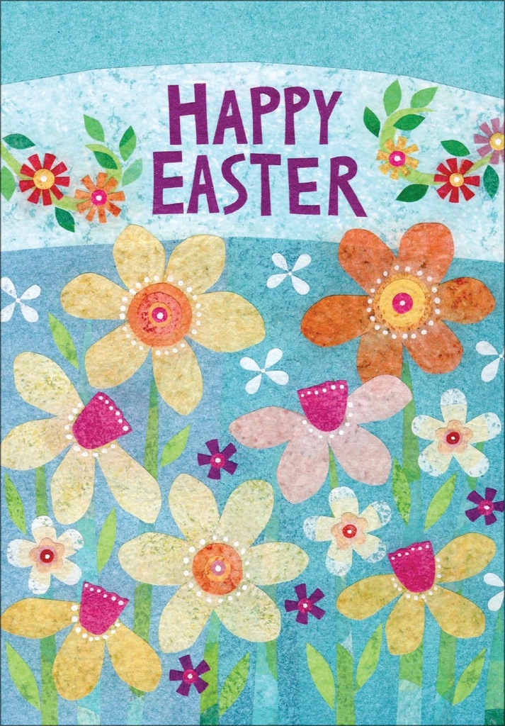 Floral Springtime Easter Card extra