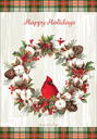 Cotton Wreath with Cardinal Christmas, Box of Cards extra