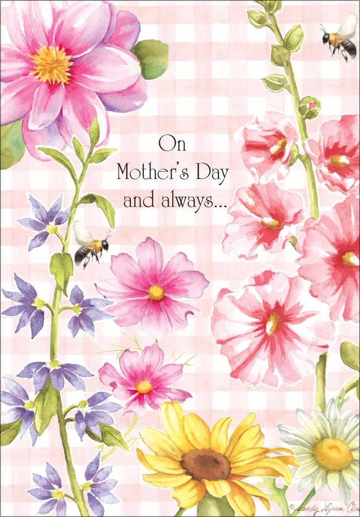 Plaid Garden Mother's Day Card extra