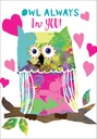 Owl Valentine's Day Card - VN809 extra