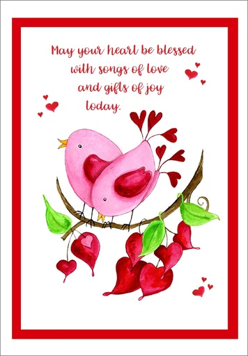 Birds Valentine's Day Card - VJ801 extra