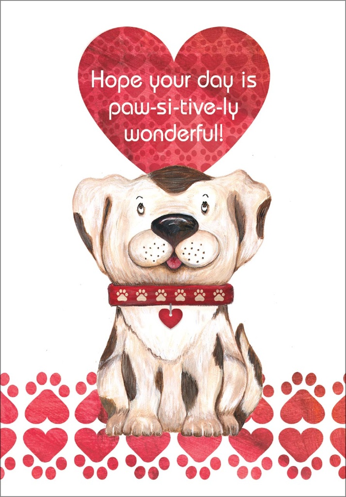Dog Valentine's Day Card - V9890 extra