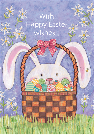 Bunny Basket Easter Card extra