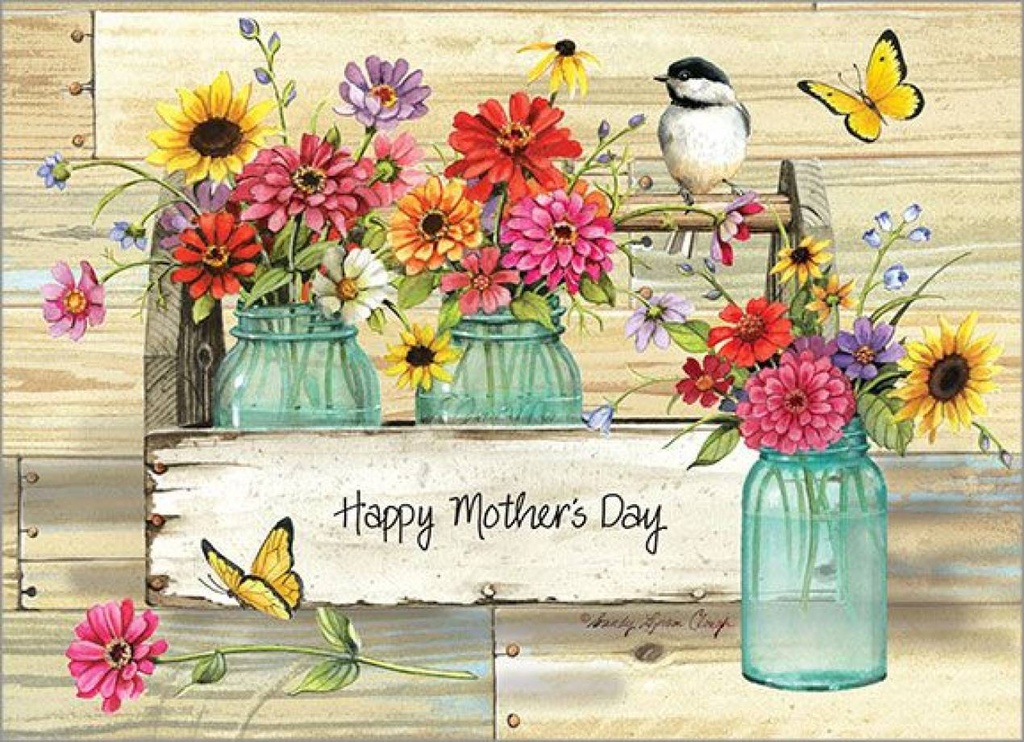 Flowers and Butterflies Mother's Day Card extra
