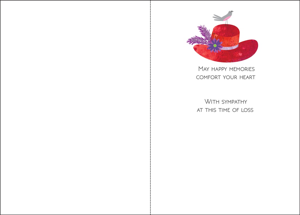 Red Hat Sympathy Card extra