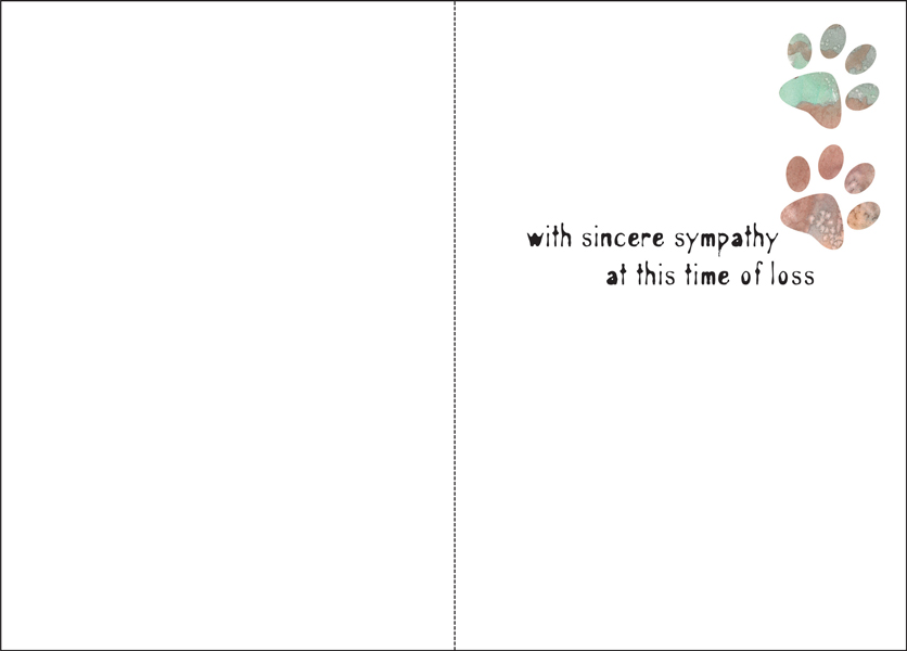 Animal Sympathy Card-P9474 extra