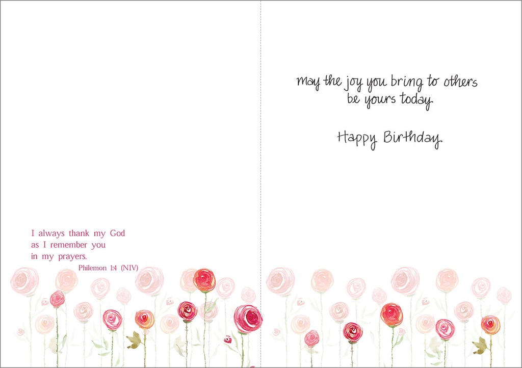 Count My Blessings Birthday Card extra